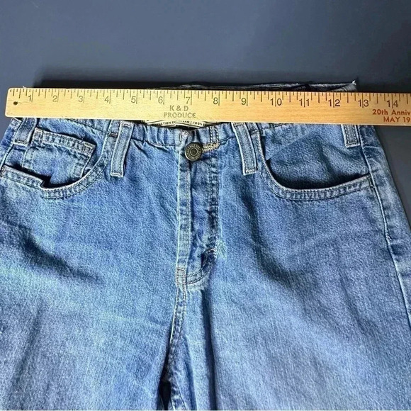 American Eagle Outfitters Womens Jeans 0 Blue Button Closure Distressed Hems - Picture 7 of 14